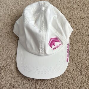 White and Pink Trinity Pickleball Cap